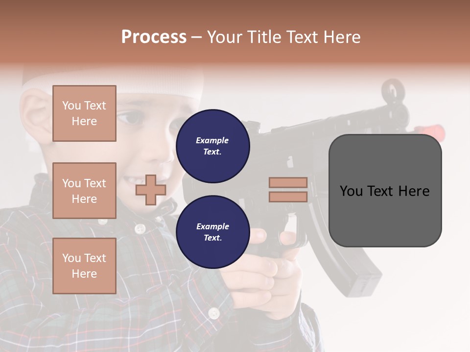 Kid Rifle Child PowerPoint Template