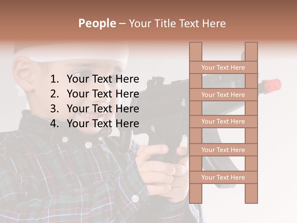 Kid Rifle Child PowerPoint Template