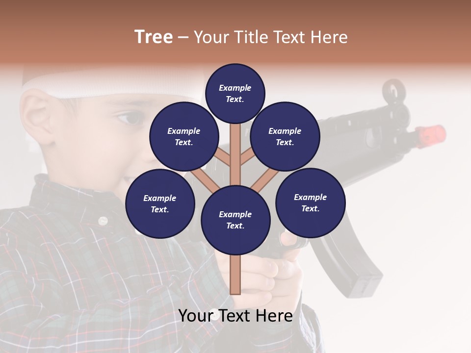Kid Rifle Child PowerPoint Template