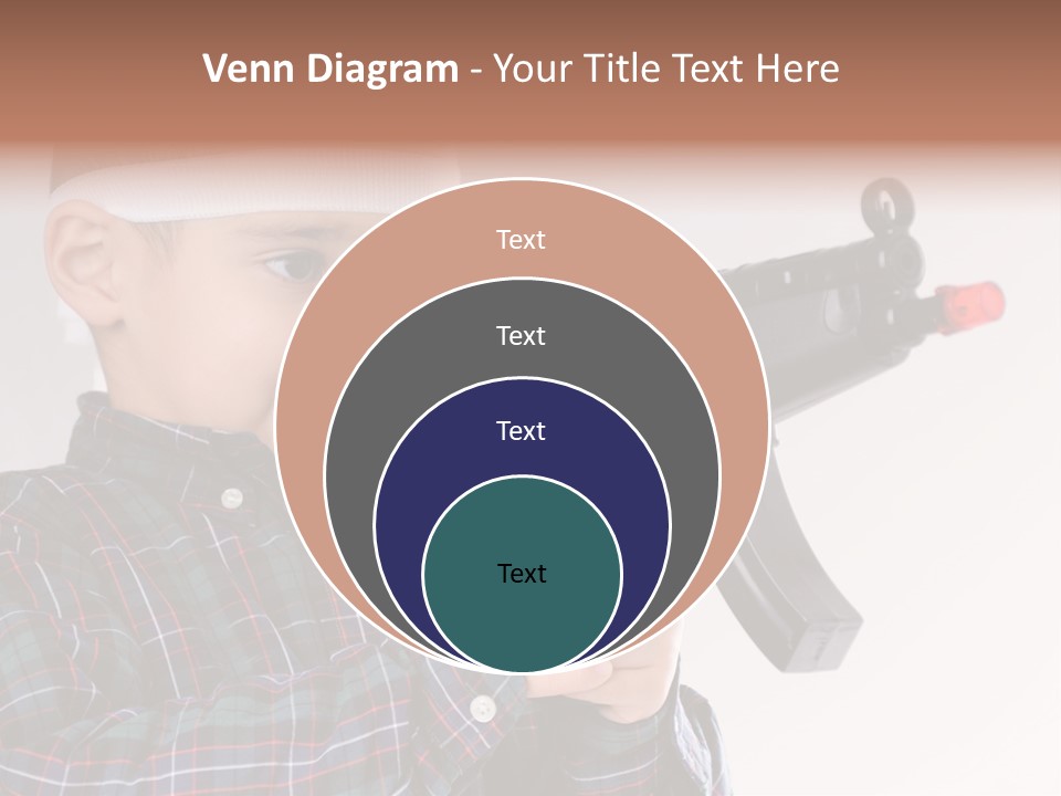 Kid Rifle Child PowerPoint Template