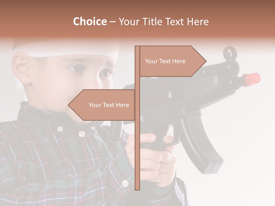Kid Rifle Child PowerPoint Template