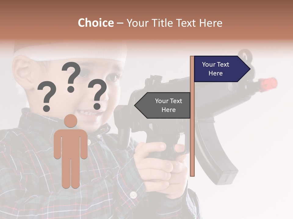 Kid Rifle Child PowerPoint Template