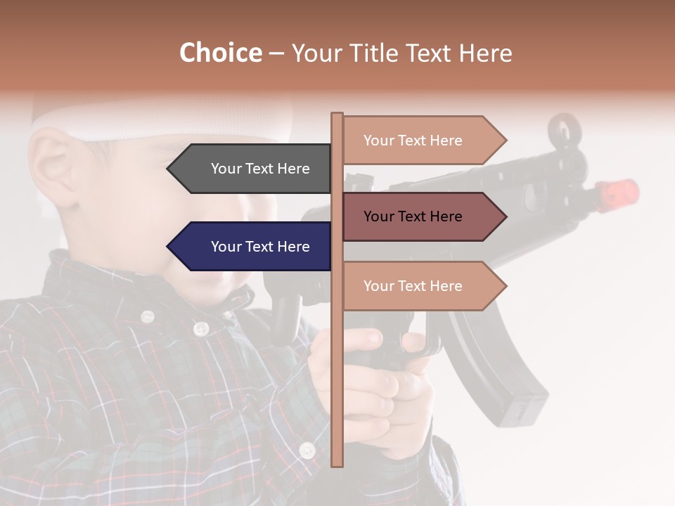 Kid Rifle Child PowerPoint Template