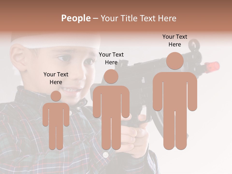 Kid Rifle Child PowerPoint Template