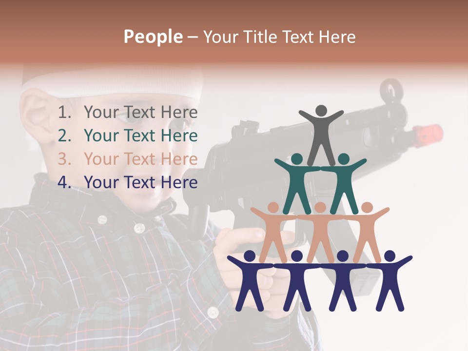 Kid Rifle Child PowerPoint Template