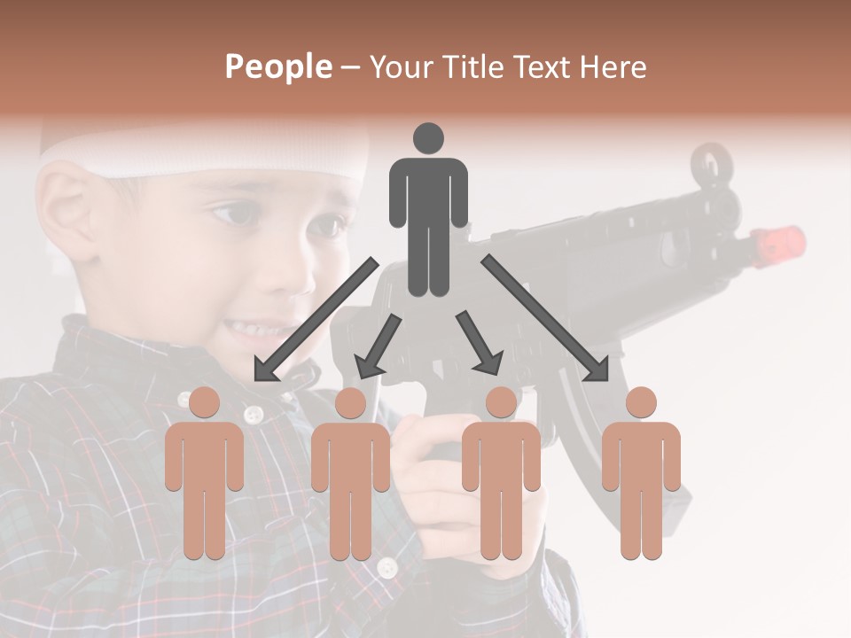 Kid Rifle Child PowerPoint Template