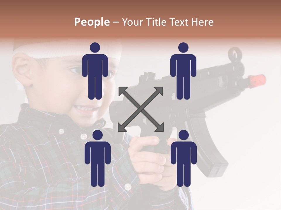 Kid Rifle Child PowerPoint Template