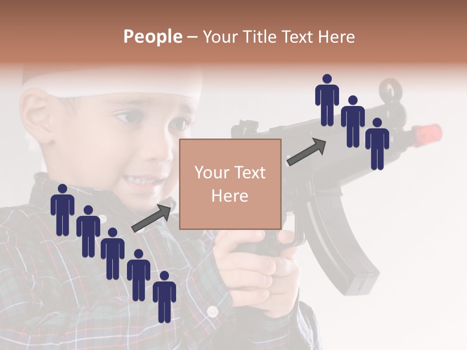 Kid Rifle Child PowerPoint Template