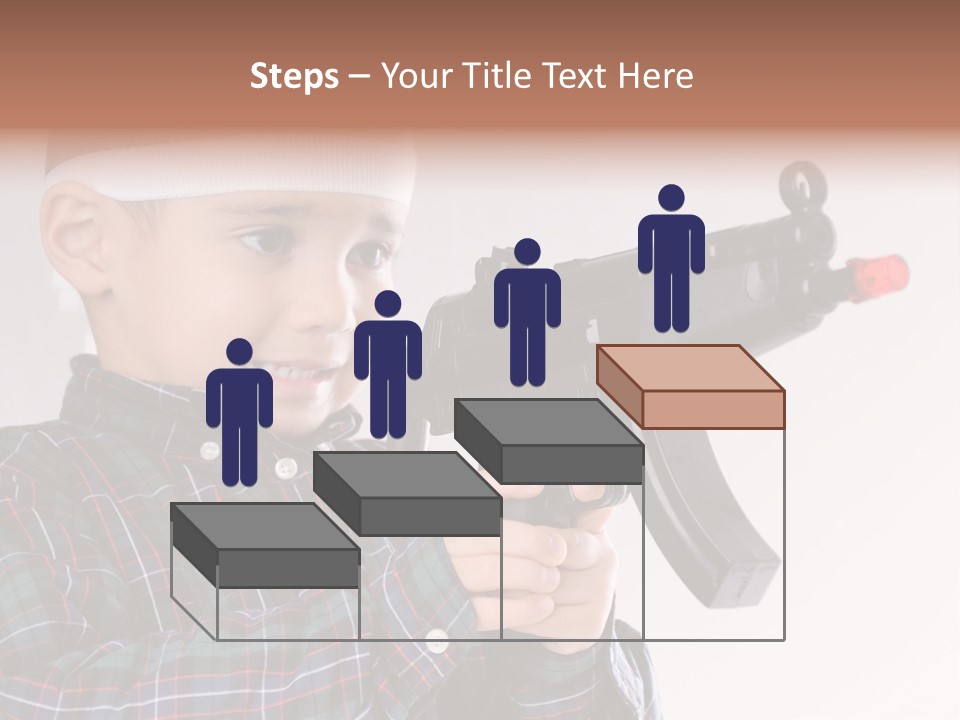 Kid Rifle Child PowerPoint Template