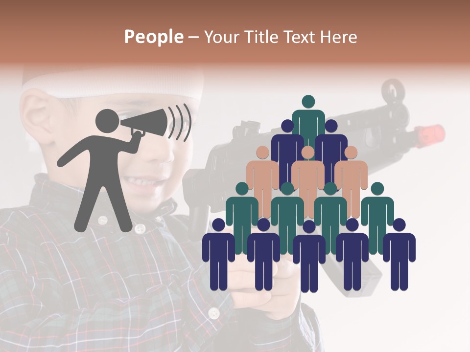 Kid Rifle Child PowerPoint Template