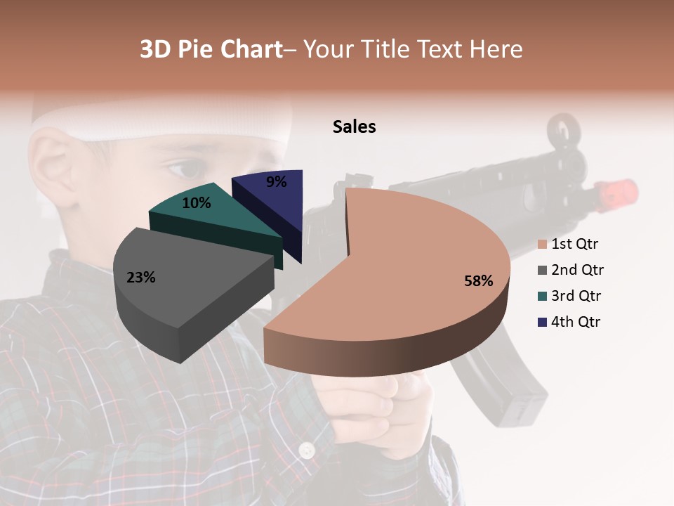Kid Rifle Child PowerPoint Template