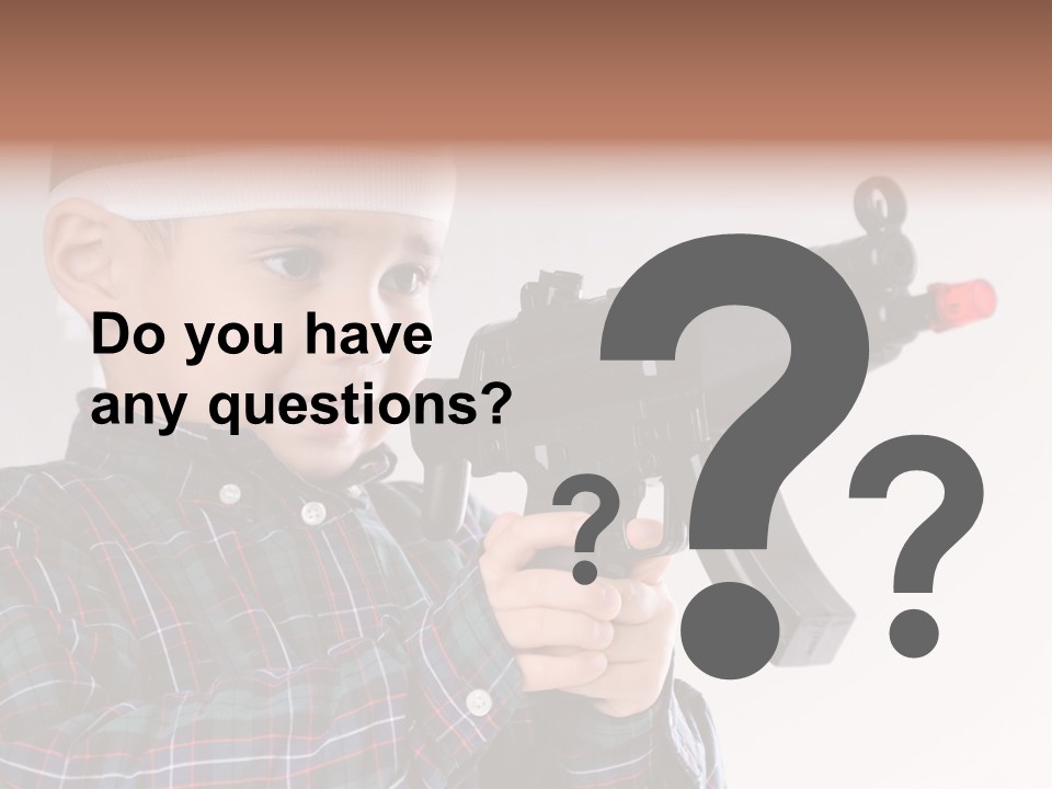 Kid Rifle Child PowerPoint Template