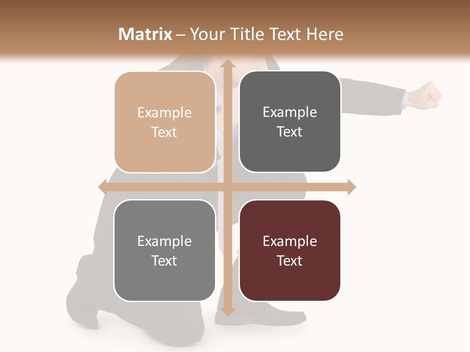 Blue Caucasian Man PowerPoint Template