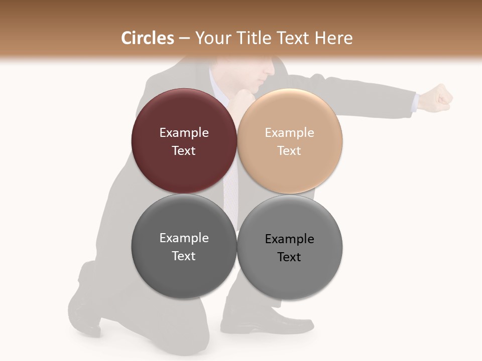 Blue Caucasian Man PowerPoint Template