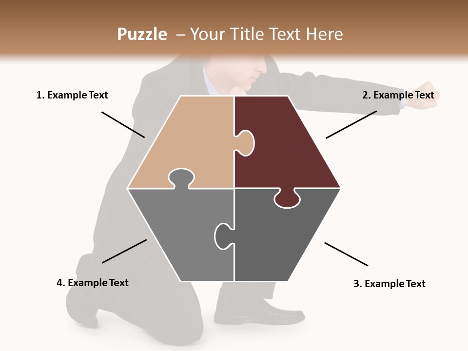 Blue Caucasian Man PowerPoint Template