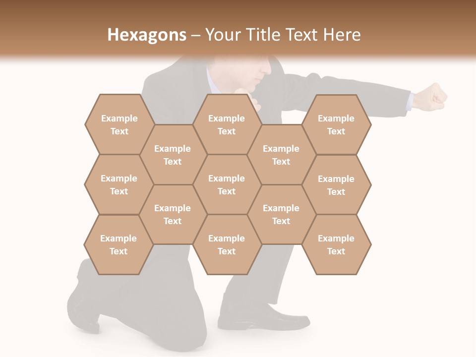 Blue Caucasian Man PowerPoint Template