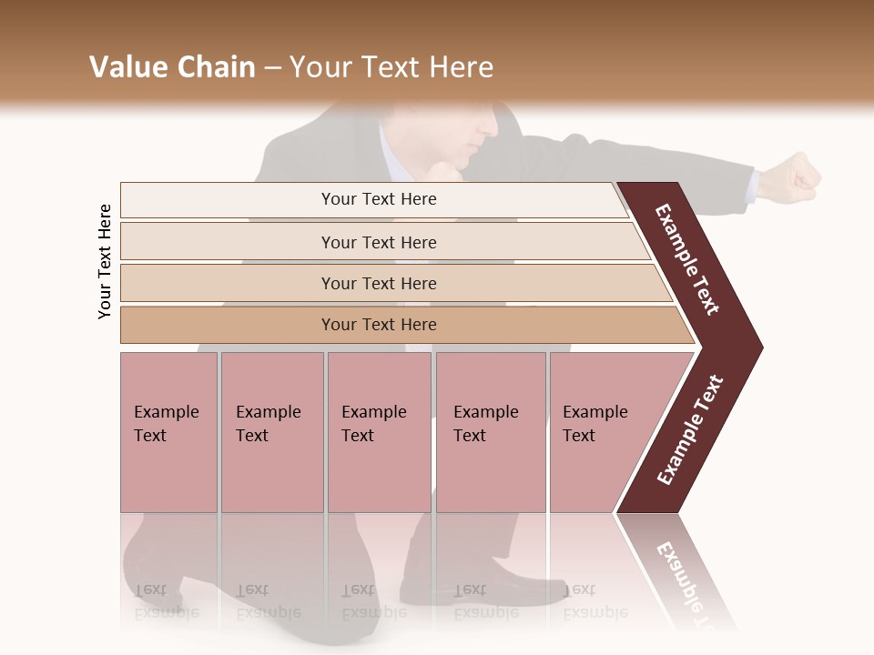 Blue Caucasian Man PowerPoint Template