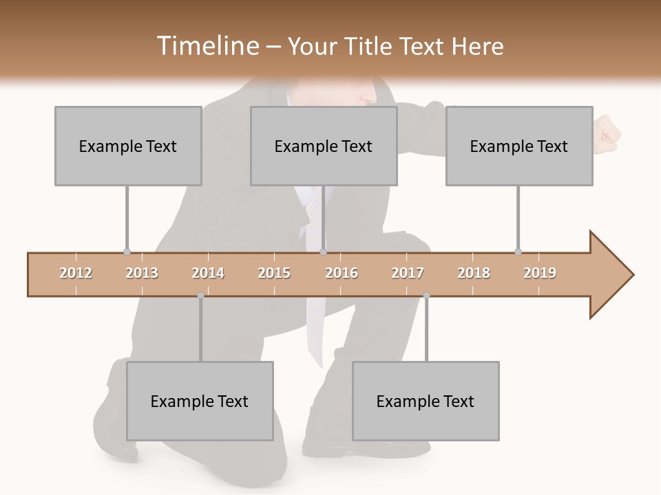 Blue Caucasian Man PowerPoint Template