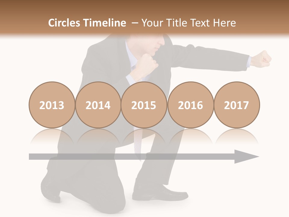 Blue Caucasian Man PowerPoint Template