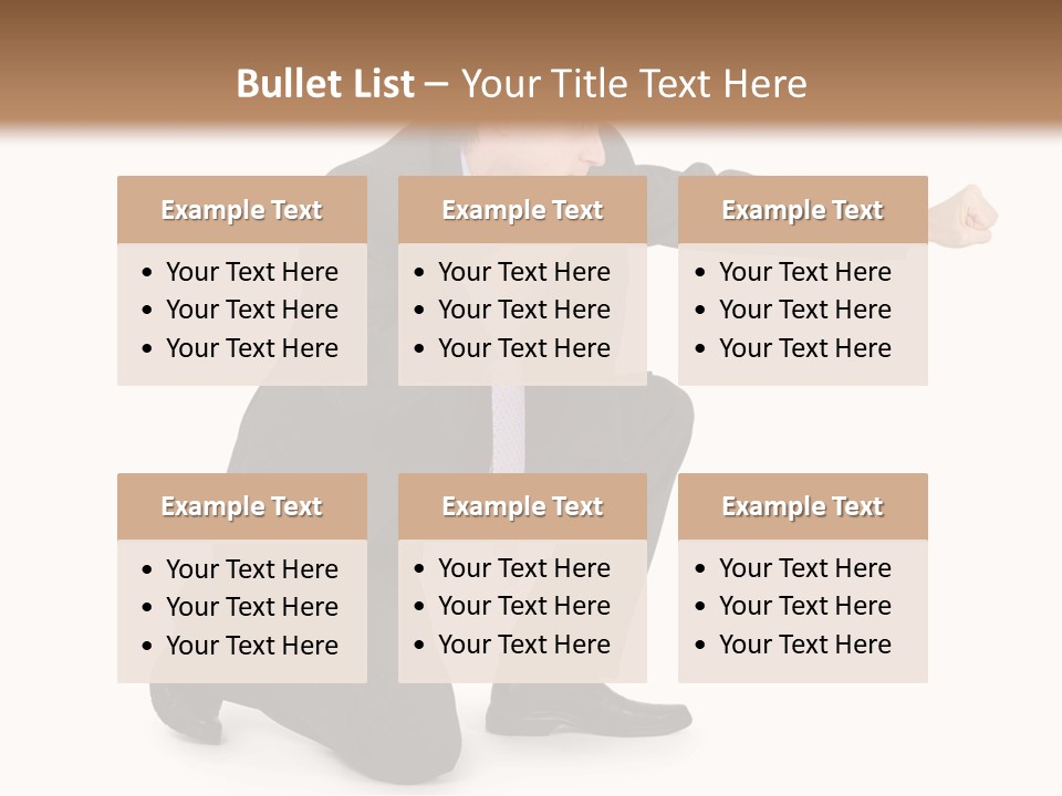 Blue Caucasian Man PowerPoint Template