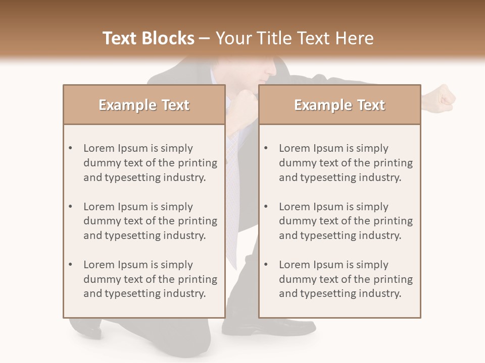 Blue Caucasian Man PowerPoint Template