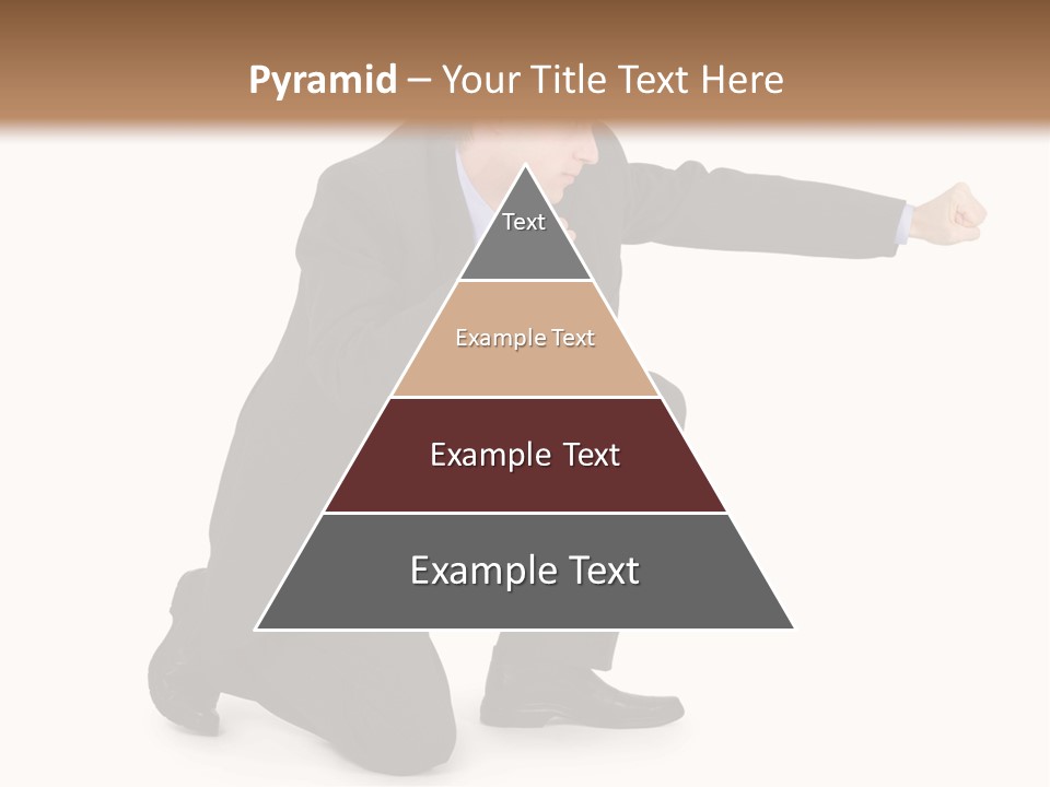 Blue Caucasian Man PowerPoint Template