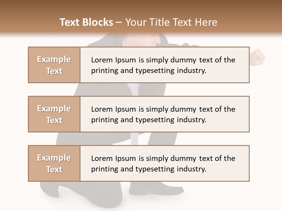 Blue Caucasian Man PowerPoint Template