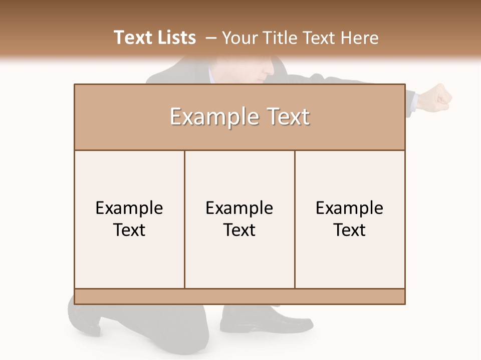 Blue Caucasian Man PowerPoint Template