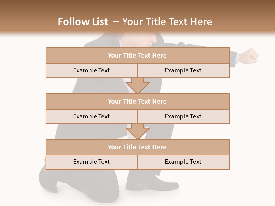 Blue Caucasian Man PowerPoint Template