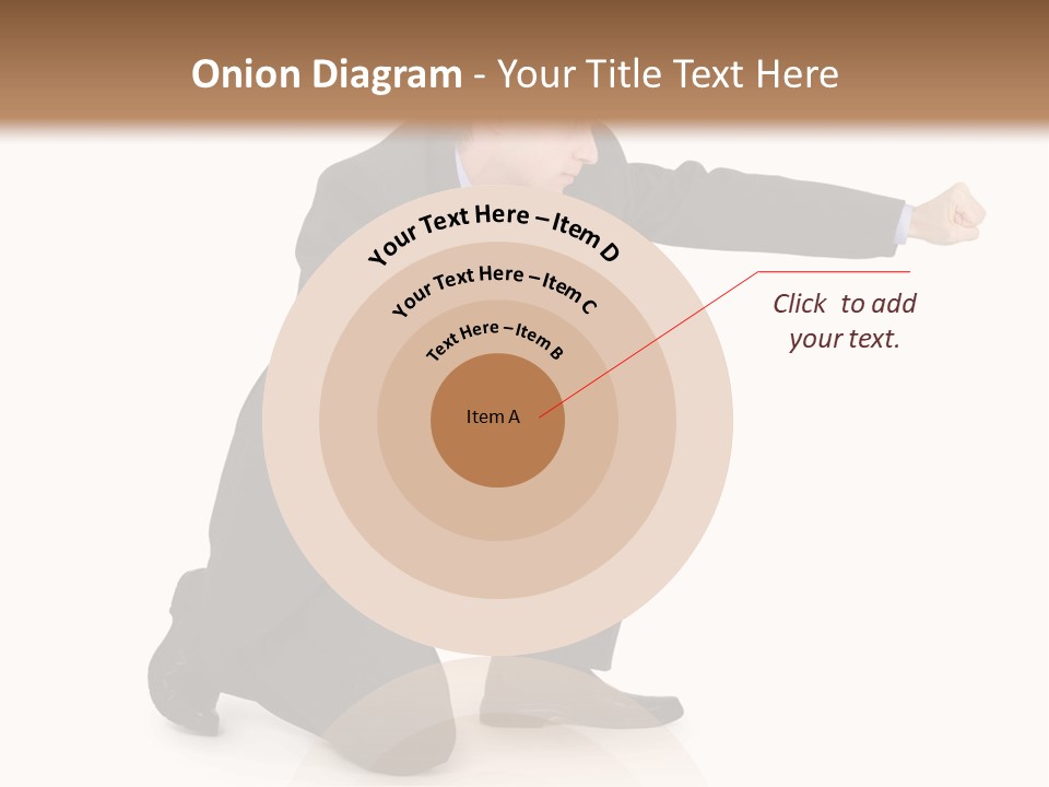 Blue Caucasian Man PowerPoint Template