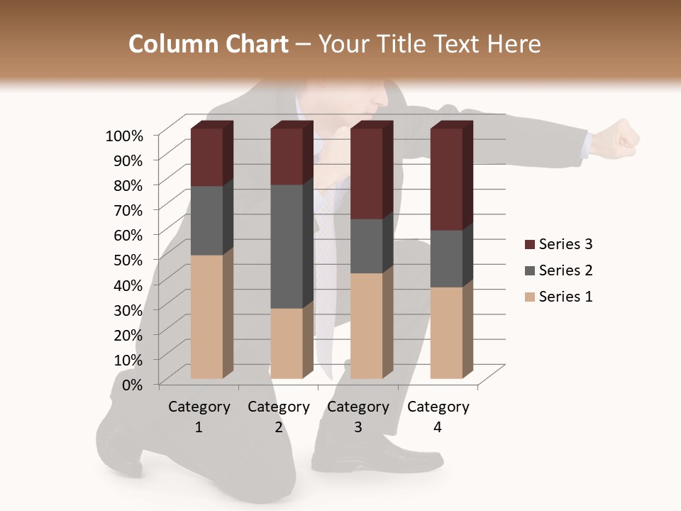 Blue Caucasian Man PowerPoint Template