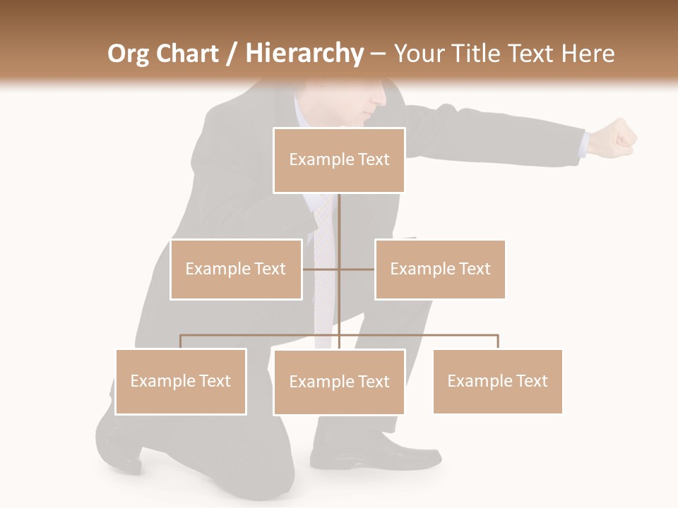 Blue Caucasian Man PowerPoint Template