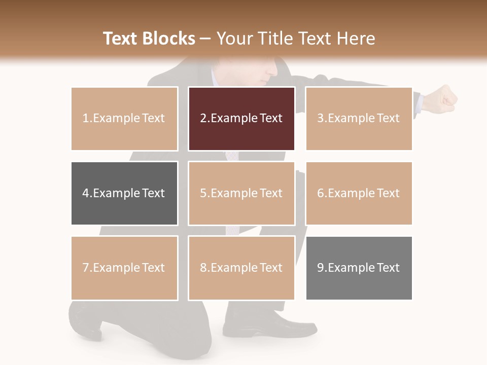 Blue Caucasian Man PowerPoint Template