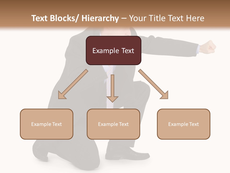Blue Caucasian Man PowerPoint Template