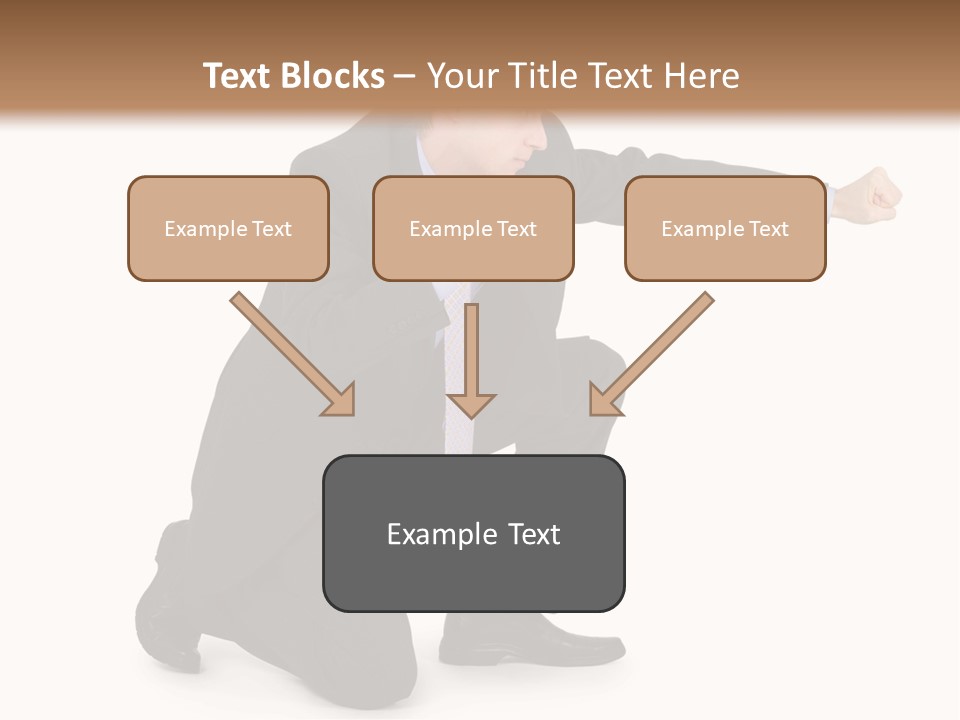 Blue Caucasian Man PowerPoint Template