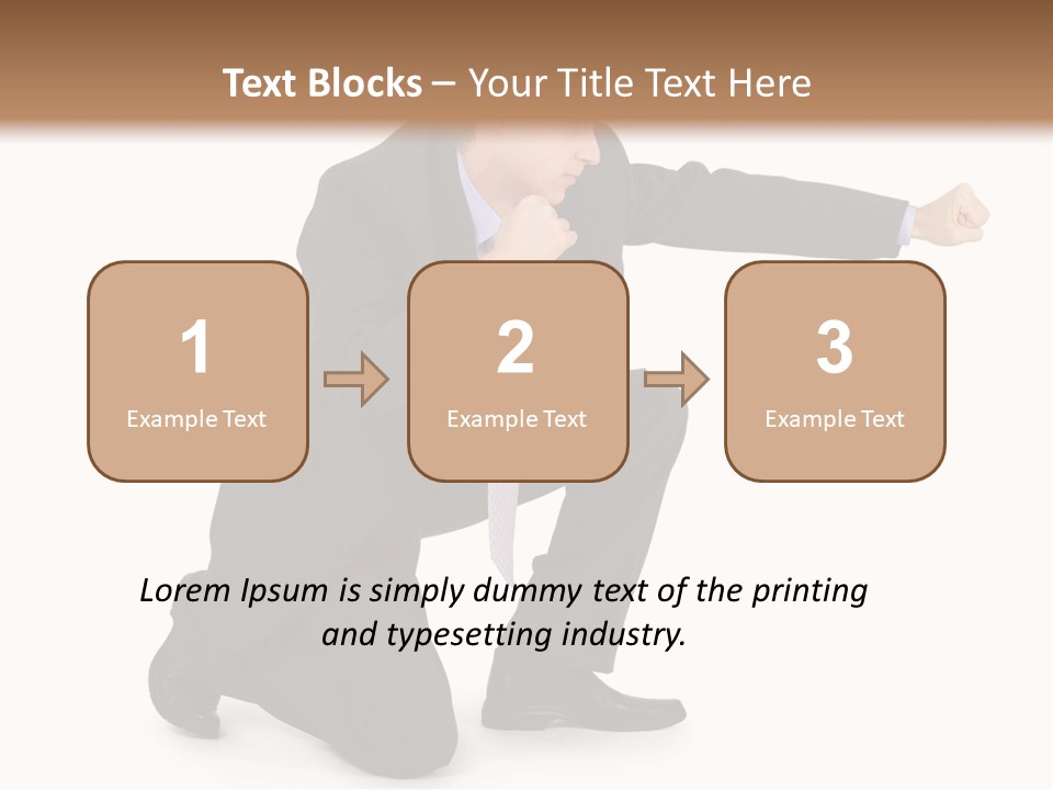 Blue Caucasian Man PowerPoint Template