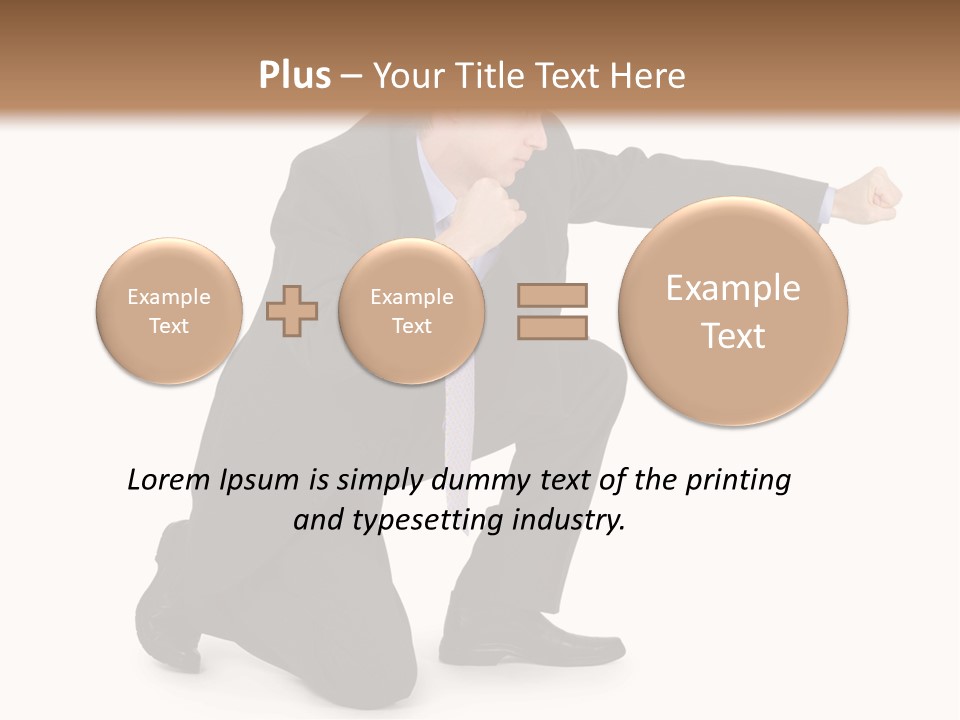 Blue Caucasian Man PowerPoint Template
