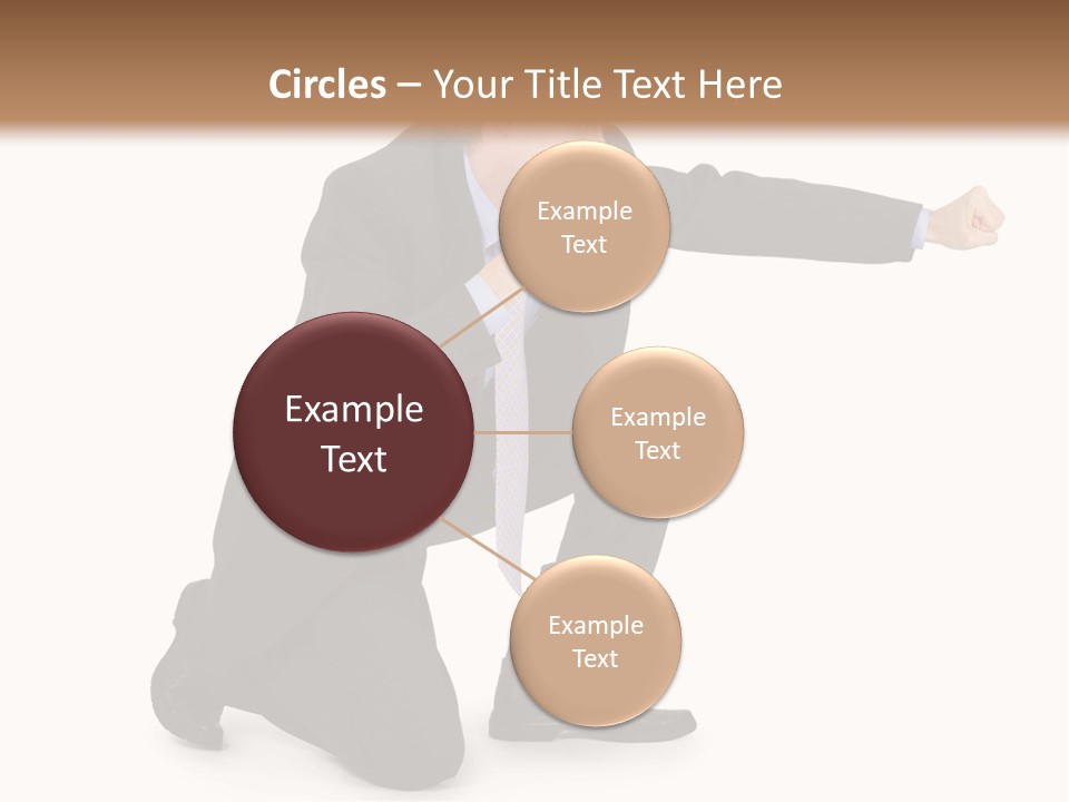 Blue Caucasian Man PowerPoint Template