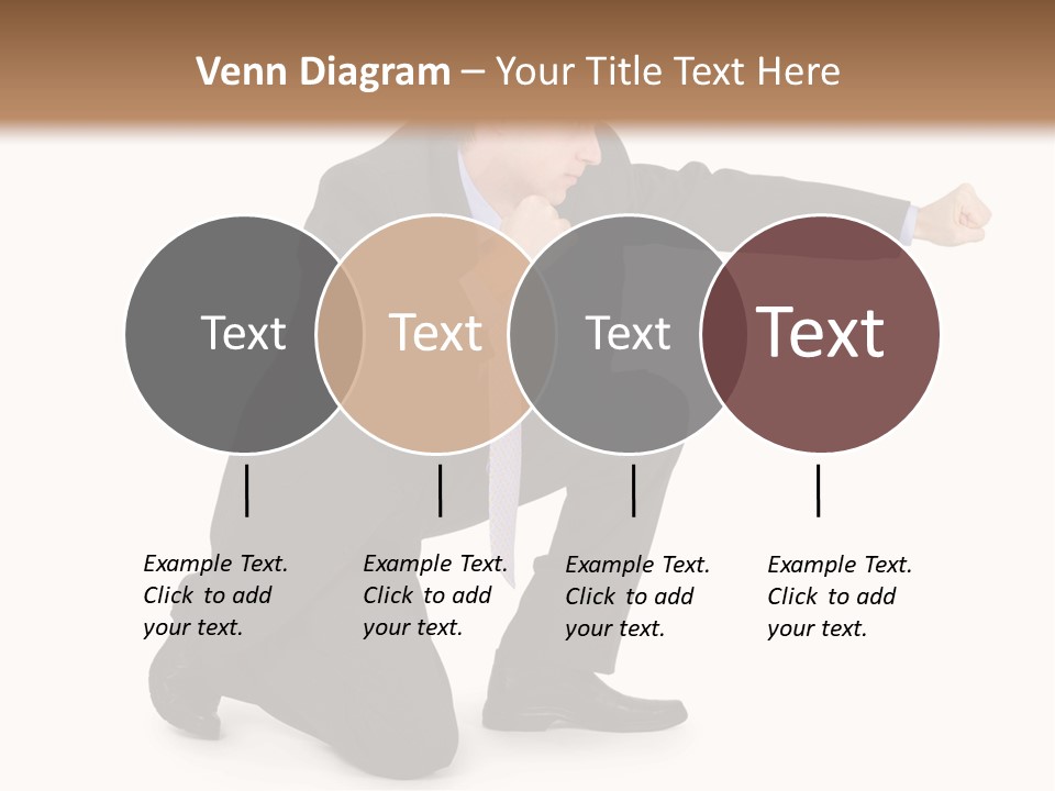 Blue Caucasian Man PowerPoint Template