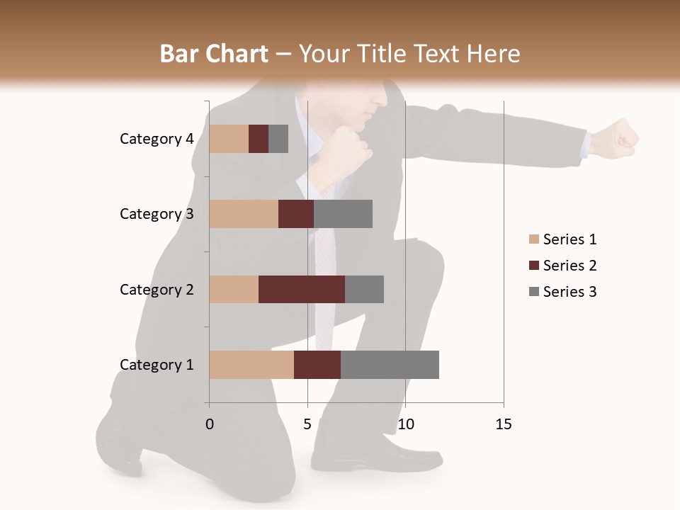 Blue Caucasian Man PowerPoint Template