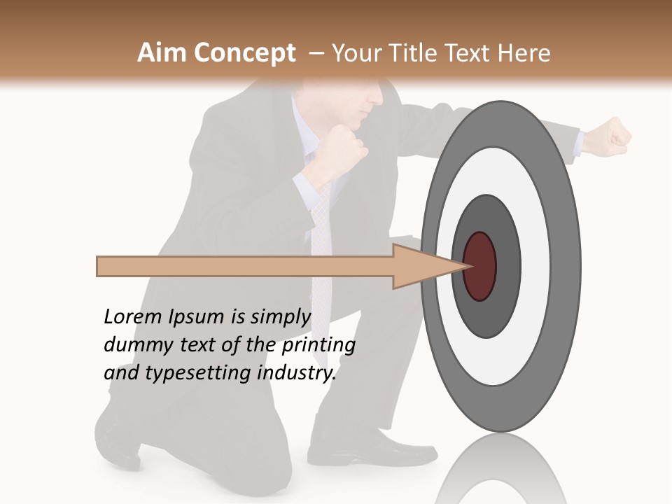 Blue Caucasian Man PowerPoint Template