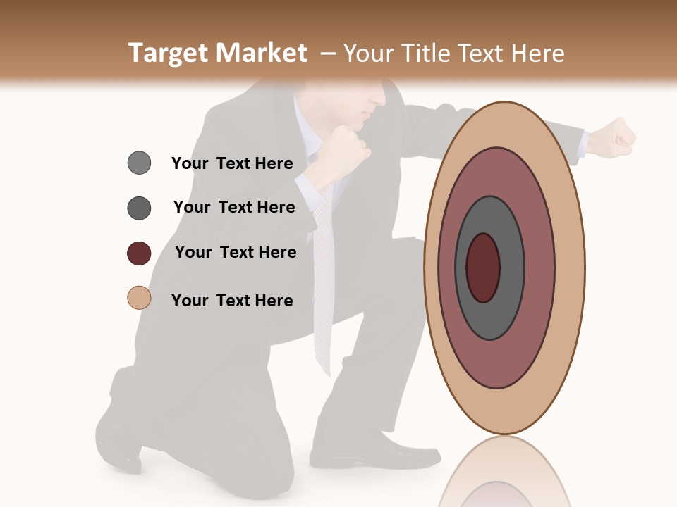 Blue Caucasian Man PowerPoint Template