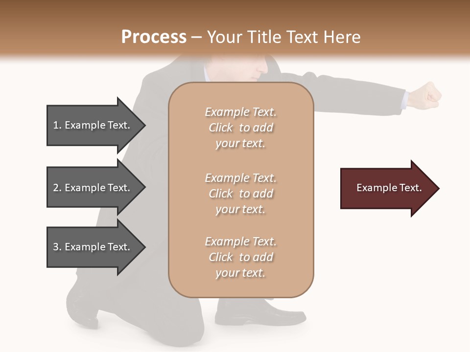 Blue Caucasian Man PowerPoint Template