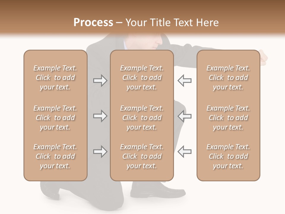 Blue Caucasian Man PowerPoint Template