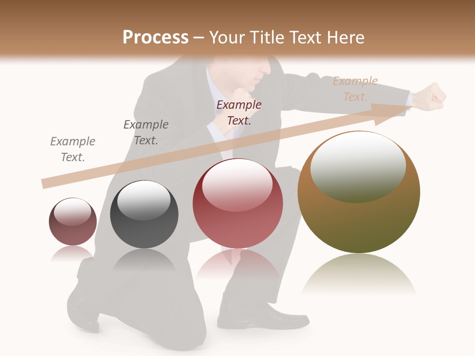 Blue Caucasian Man PowerPoint Template