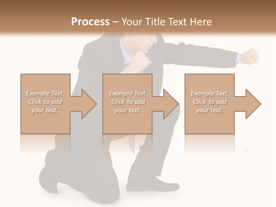 Blue Caucasian Man PowerPoint Template