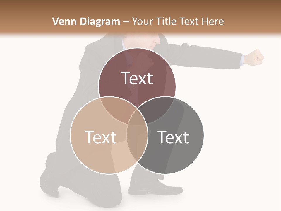 Blue Caucasian Man PowerPoint Template