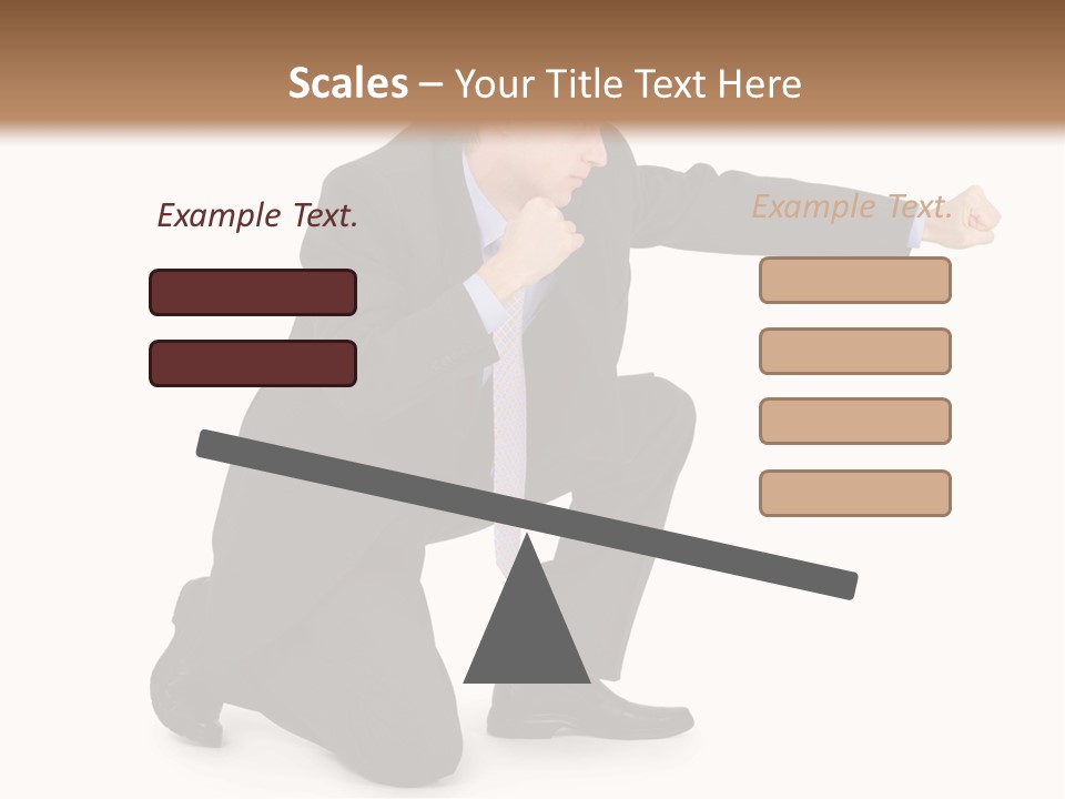 Blue Caucasian Man PowerPoint Template