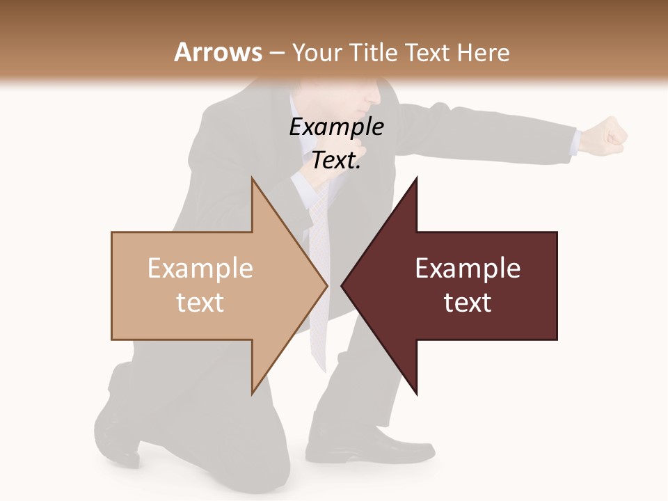 Blue Caucasian Man PowerPoint Template