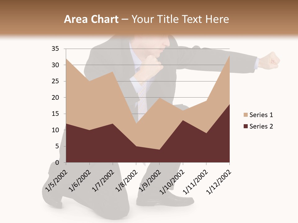 Blue Caucasian Man PowerPoint Template